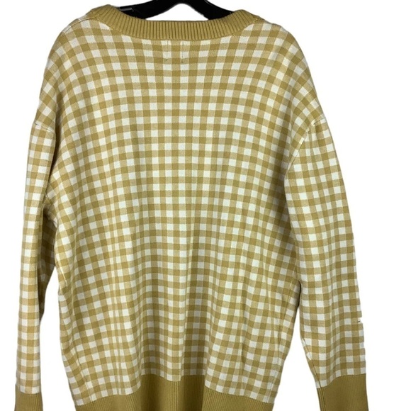 Joie Mustard Checked Cardigan Sweater - Picture 4 of 4